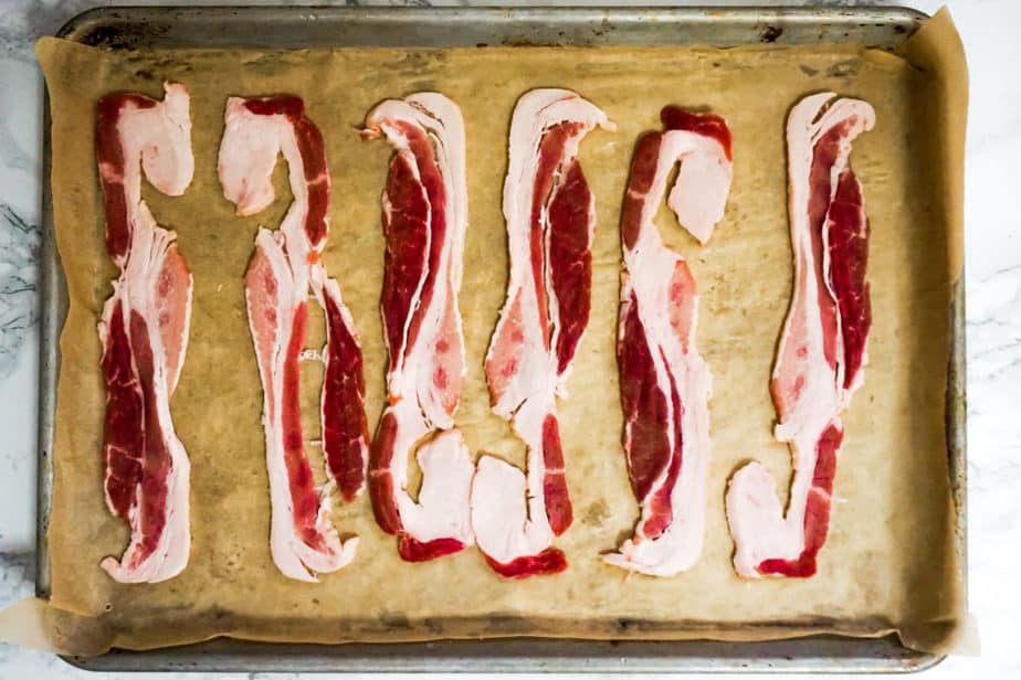 sheet pan of bacon
