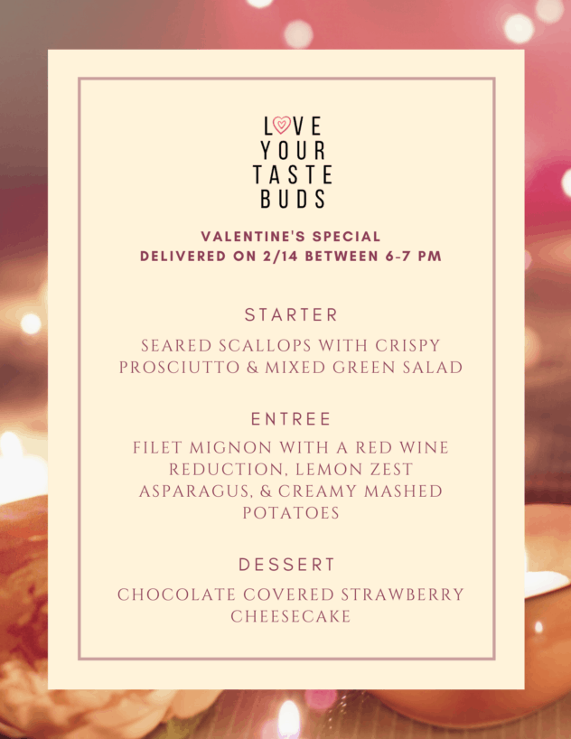 Valentine's Day Meal Delivery Love Your Taste Buds